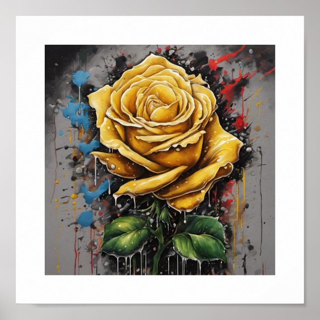 Poster du Rose du Chaos Jaune (Devant)