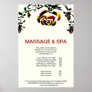 Poster du salon de beauté Cumingtonite Spa Massage