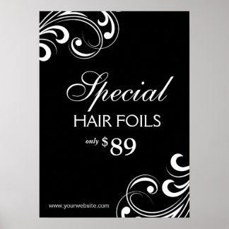 Poster du salon de coiffure Spa Black & White