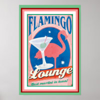 Poster du salon du Flamant rose 13 x 19