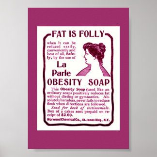 Poster du SAVON pour perte de poids vintage et d'O