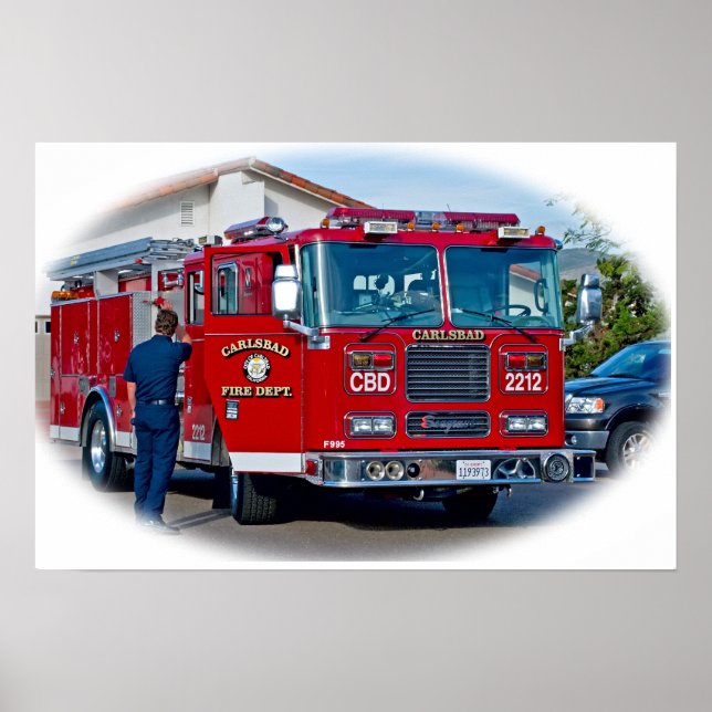 Poster du service d'incendie Carlsbad (Devant)