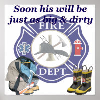 Poster du service d'incendie pour enfants