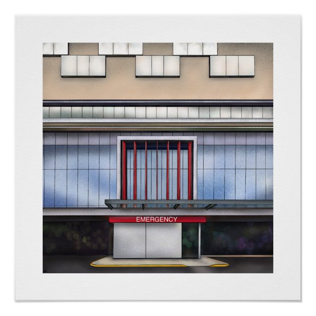 Poster du service d'urgence (Devant)