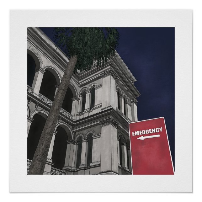 Poster du service d'urgence (Devant)