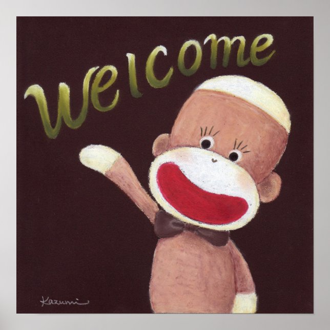 Poster du singe de bienvenue (Devant)