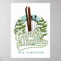 Poster du ski de Gunstock Mountain New Hampshire