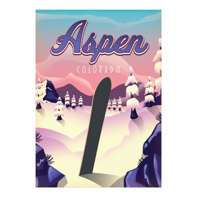 Poster du snowboard Aspen Colorado (Devant)