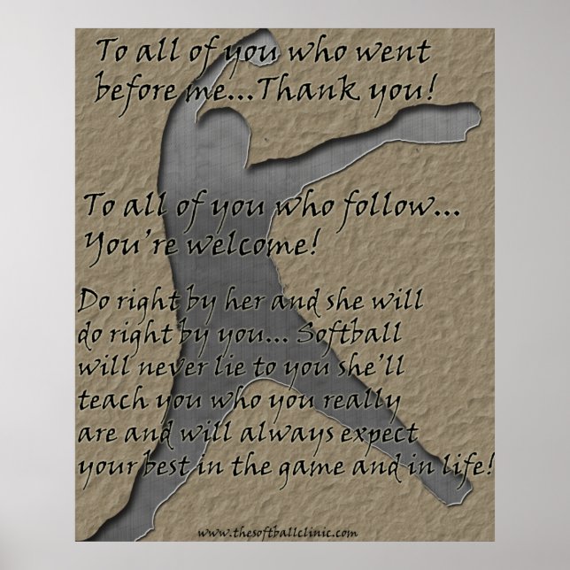 Poster du softball (Devant)