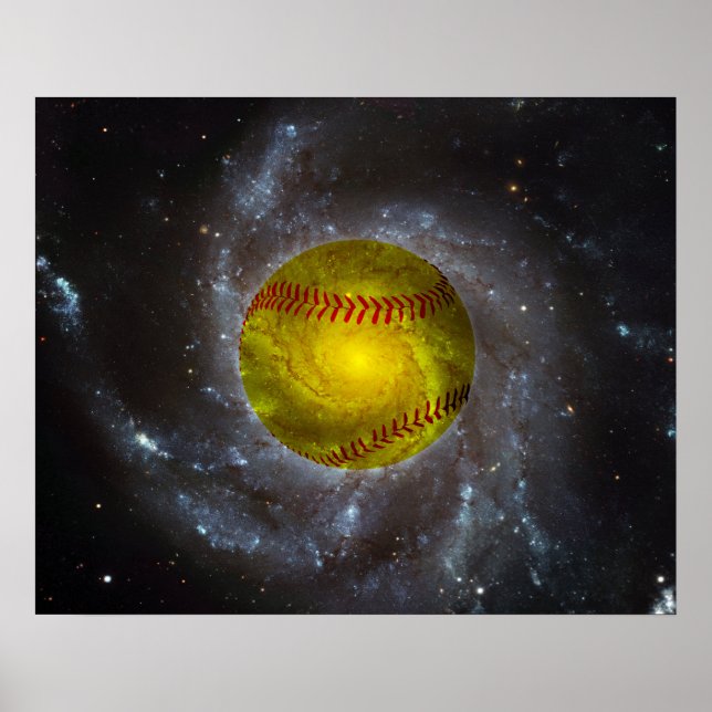 Poster du softball dans l'espace Unique (Devant)