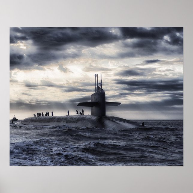Poster du sous-marin Striking in the Ocean (Devant)
