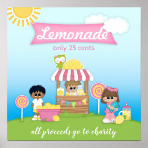 Poster du stand de Lemonade pour les enfants ou la