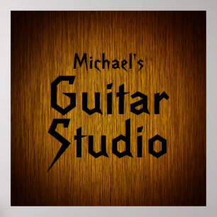 Poster du studio de guitare personnalisé sur Sunbu