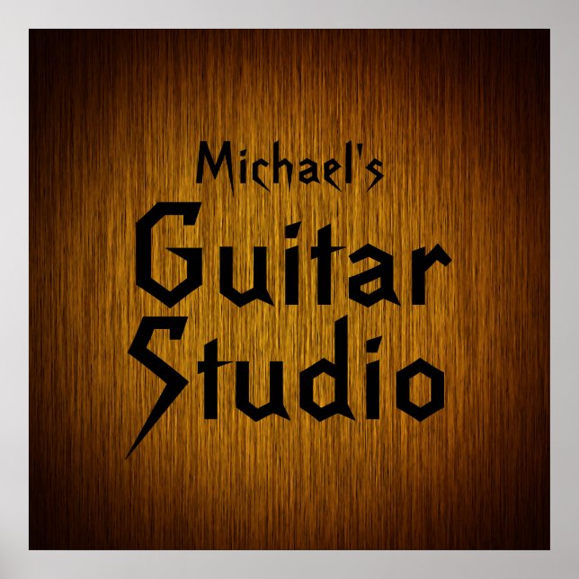 Poster du studio de guitare personnalisé sur Sunbu (Devant)