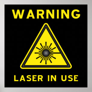 Poster du symbole d'avertissement laser