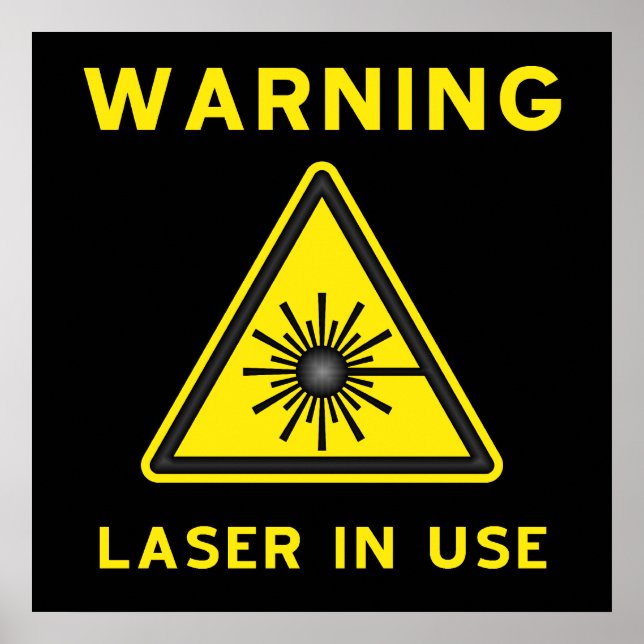 Poster du symbole d'avertissement laser (Devant)