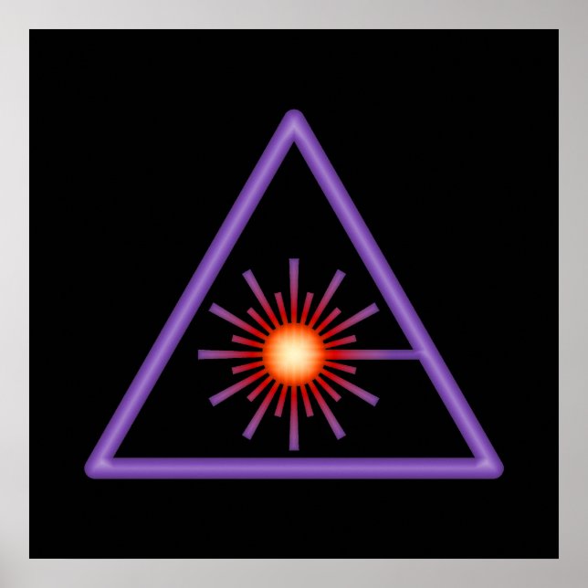 Poster du symbole d'avertissement laser (Devant)