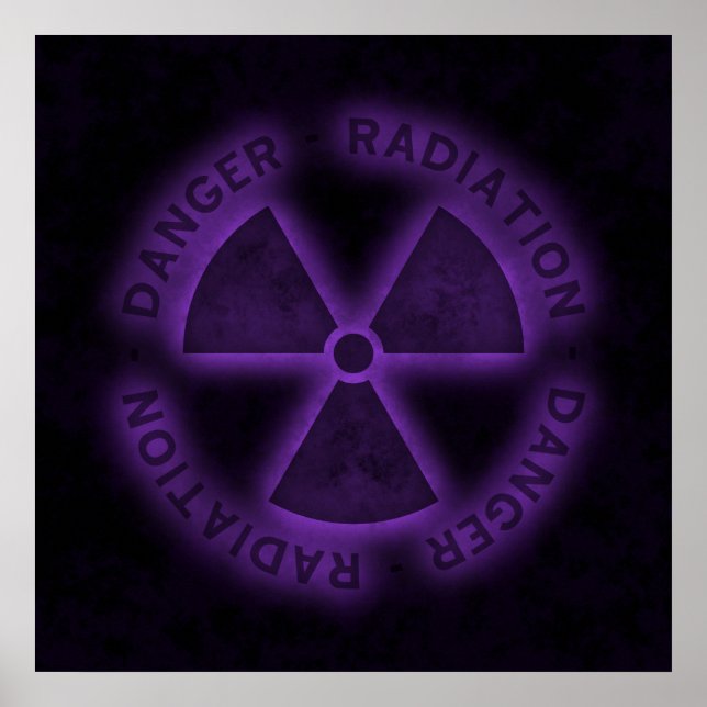 Poster du symbole de rayonnement violet (Devant)