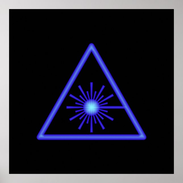 Poster du symbole laser bleu (Devant)