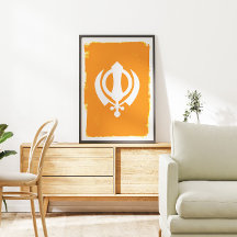 Poster du symbole Sikh Khanda