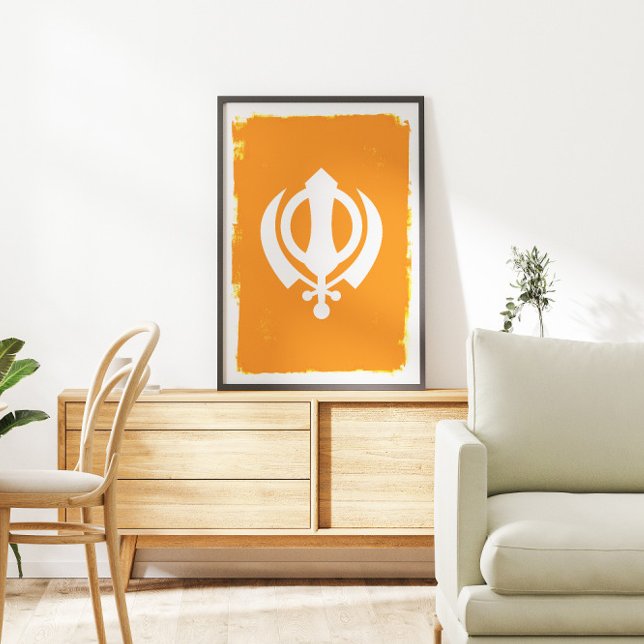 Poster du symbole Sikh Khanda (Créateur téléchargé)