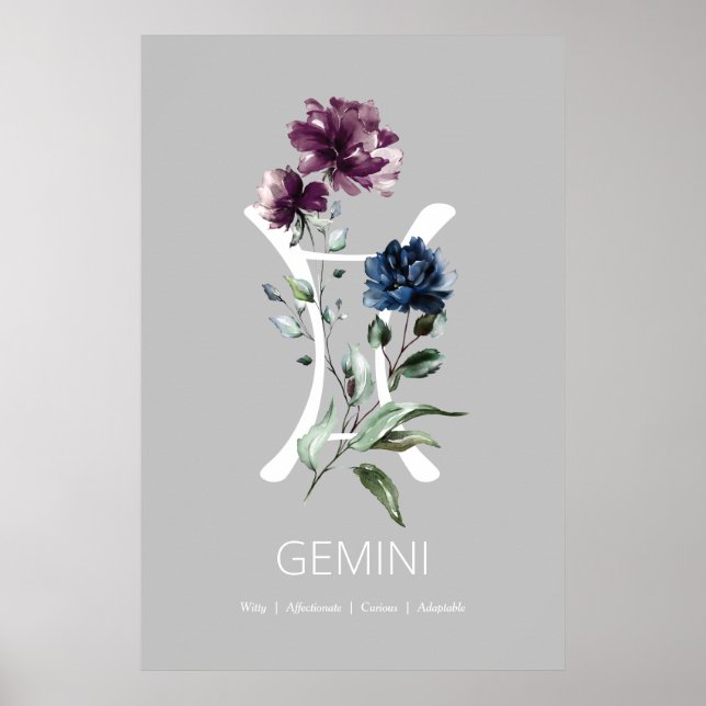 Poster du symbole Zodiac Gemini (Devant)