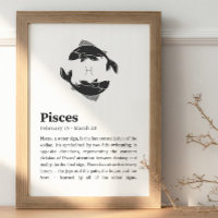 Poster du symbole Zodiac Pisces