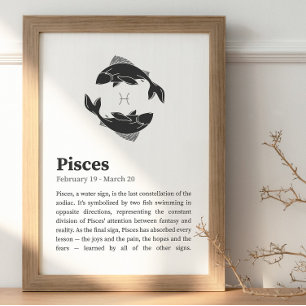 Poster du symbole Zodiac Pisces