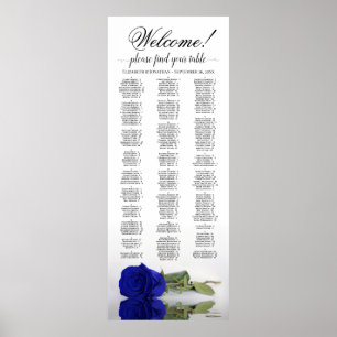 Poster du tableau alphabétique du Rose royal bleu