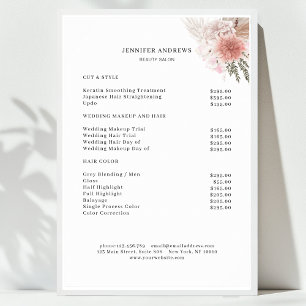 Poster du tarif Floral moderne