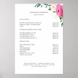 Poster du tarif Floral moderne