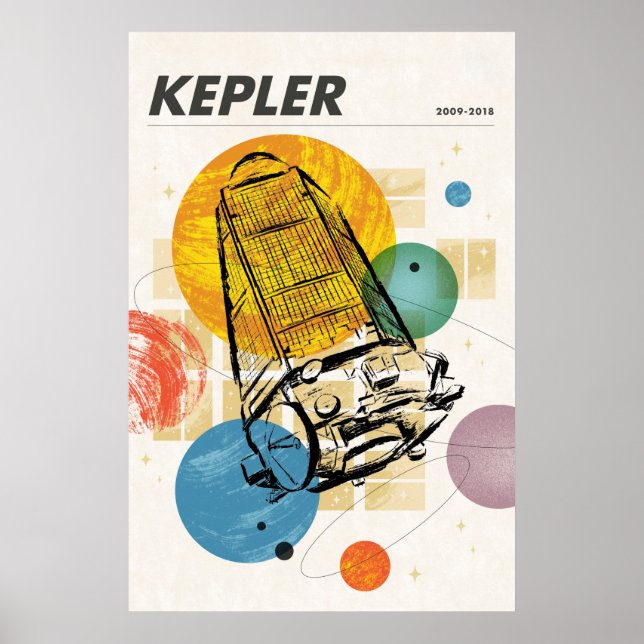 Poster du télescope spatial Kepler. (Devant)