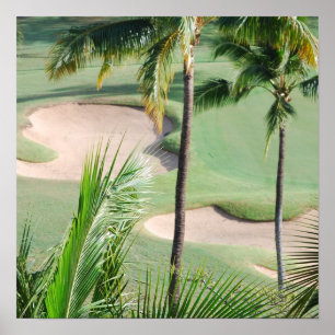 Poster du terrain de golf dans les tropiques