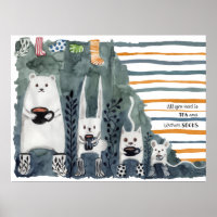 Poster du thé et des chaussettes chaudes