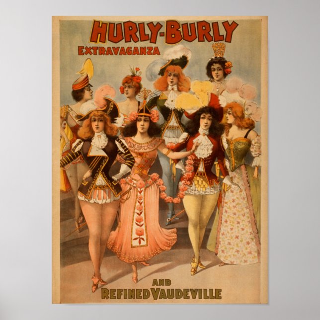 Poster du théâtre Extravaganza Hurly Burly (Devant)