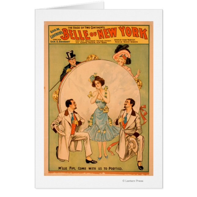 Poster du théâtre musical "Belle of New York" (Devant)