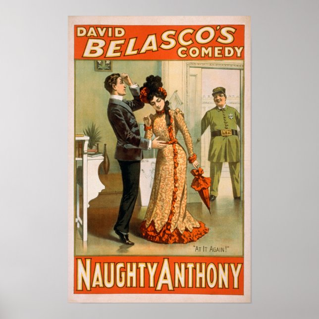 Poster du Théâtre Naughty Anthony "At It Again" (Devant)
