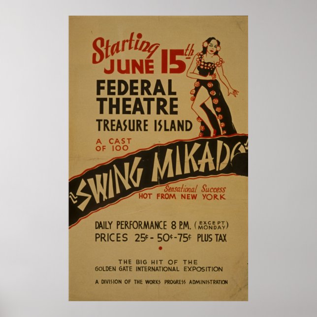 Poster du Théâtre Vintage de Swing Mikado (Devant)