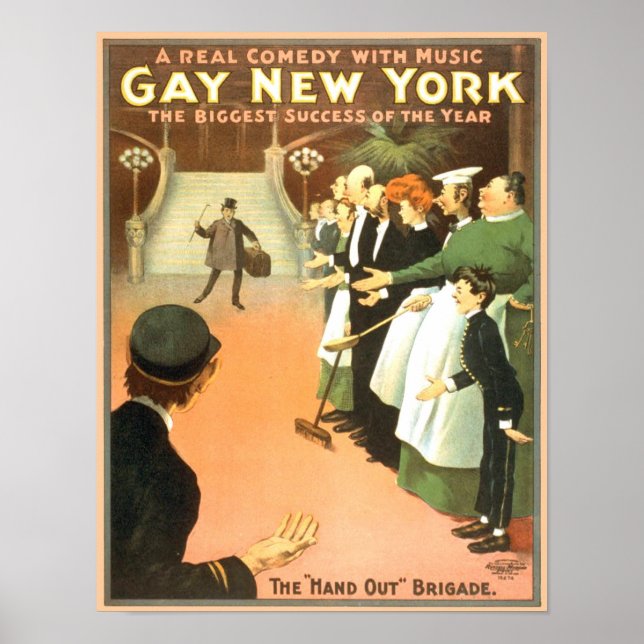 Poster du Théâtre vintage Gay New York (Devant)