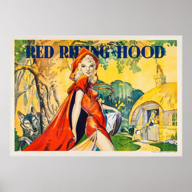 Poster du théâtre vintage Red Riding Hood (Devant)