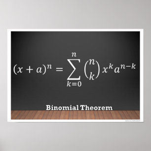 Poster du théorème binomial Formule Math