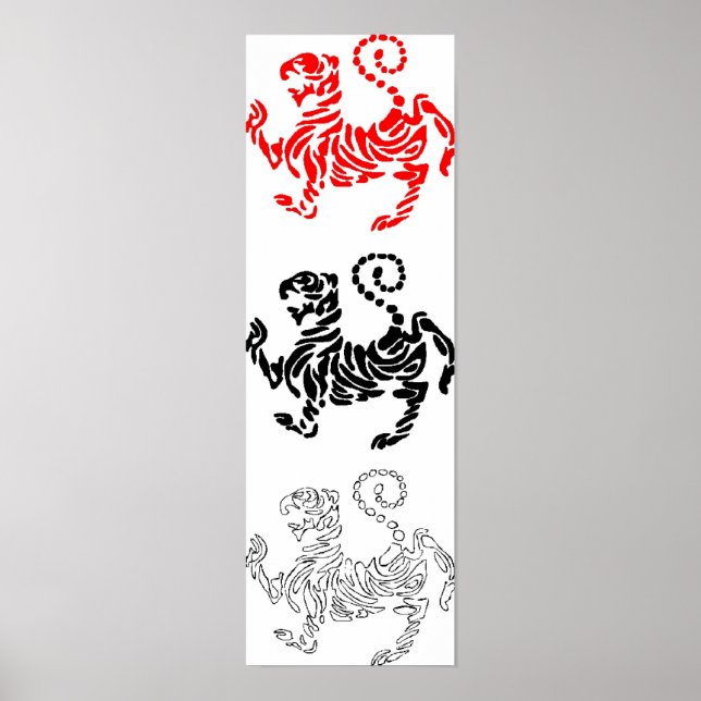 Poster du tigre de Shotokan (Devant)