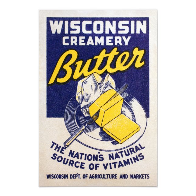 Poster du timbre à beurre du Wisconsin (Devant)