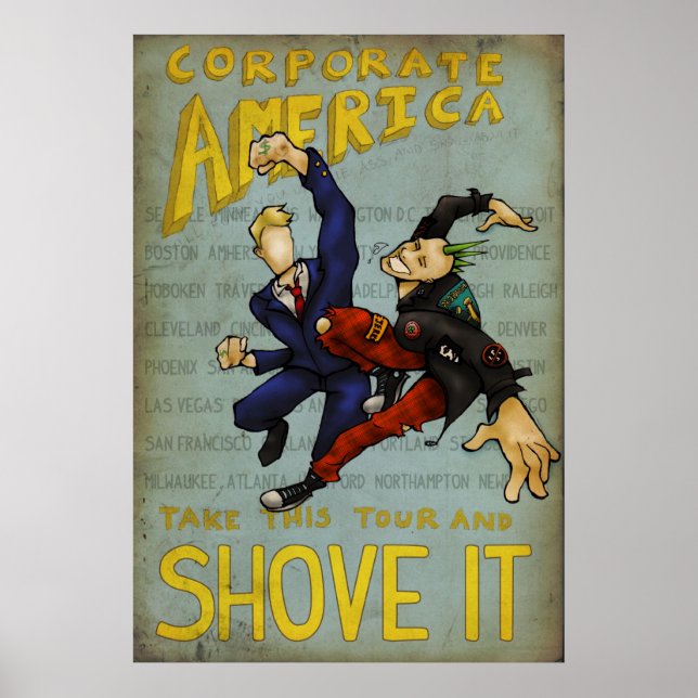 Poster du Tour de l'Amérique d'entreprise (Devant)