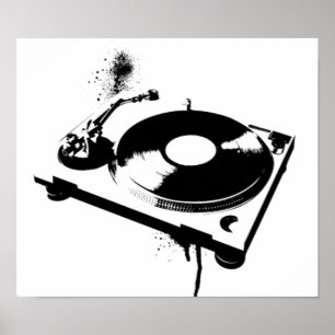 Poster du Tourne-disque DJ Deejay   Cadeaux de mus