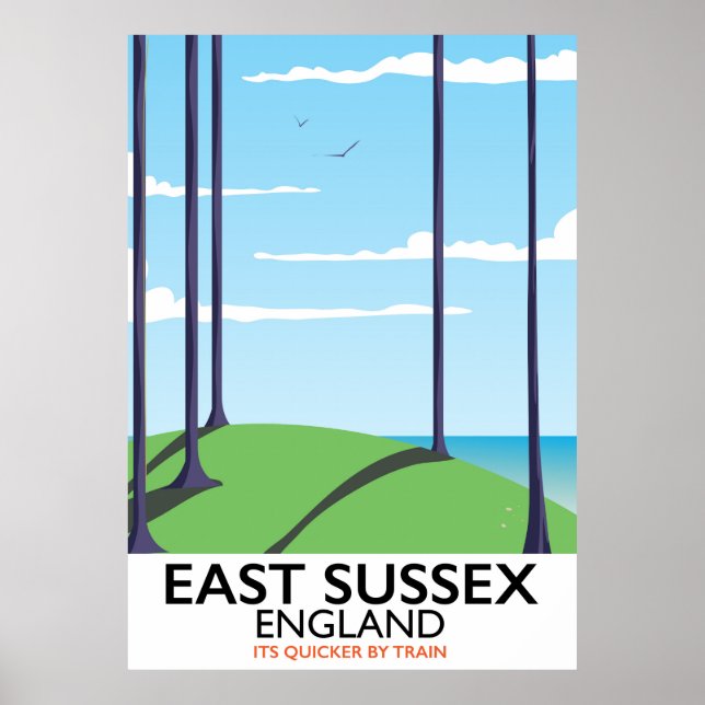 Poster du train East Sussex, Angleterre (Devant)