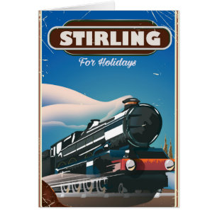 Poster du train vintage écossais Stirling.