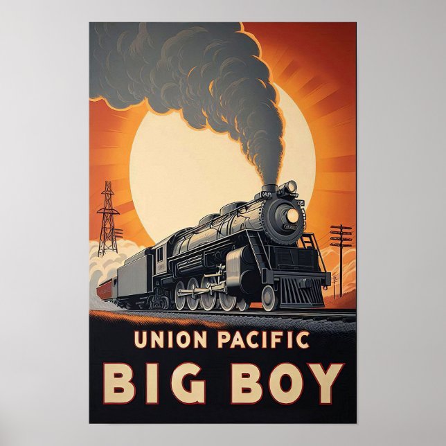 Poster du train Vintage Union Pacific Big Boy (Devant)