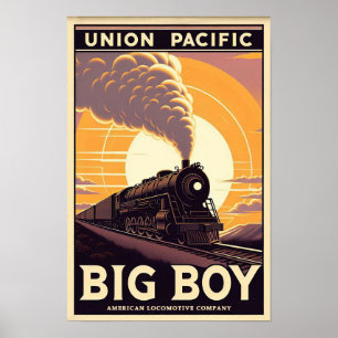 Poster du train Vintage Union Pacific Big Boy