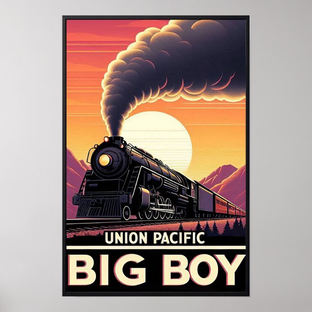 Poster du train Vintage Union Pacific Big Boy (Devant)